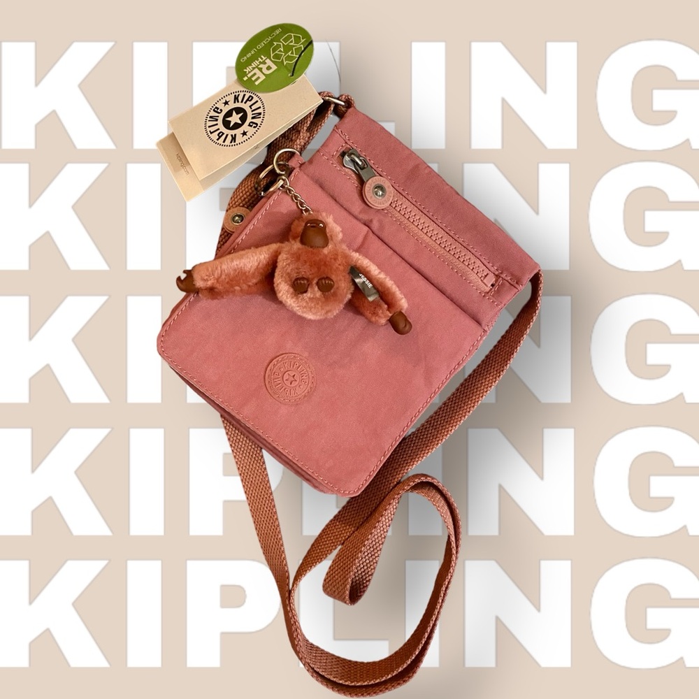 NWT KIPLING New Eldorado bag in sweet pink 🐒